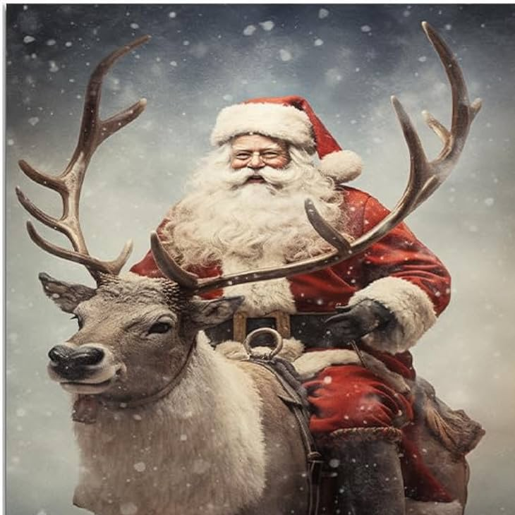 Santa on an elk