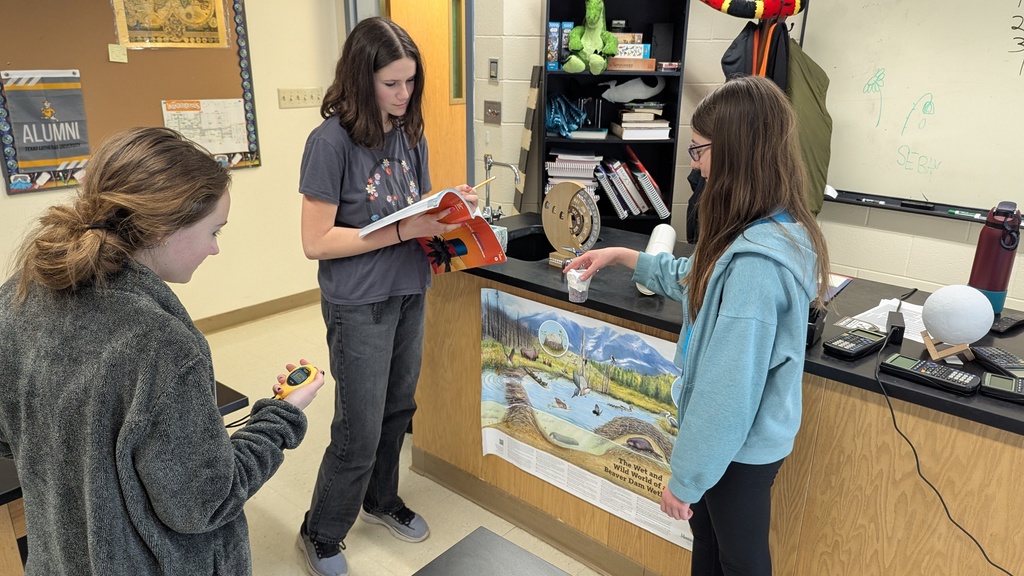 8th graders investigating gravity