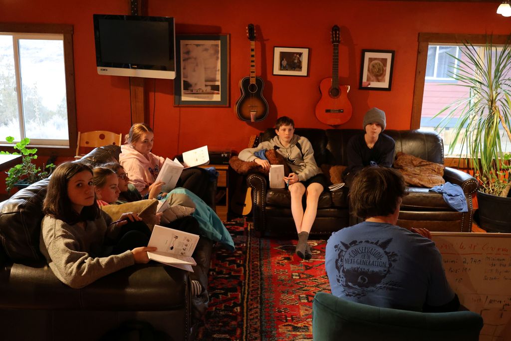 Students learning about the GYE