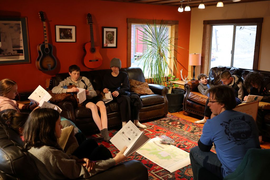 Students learning about the GYE