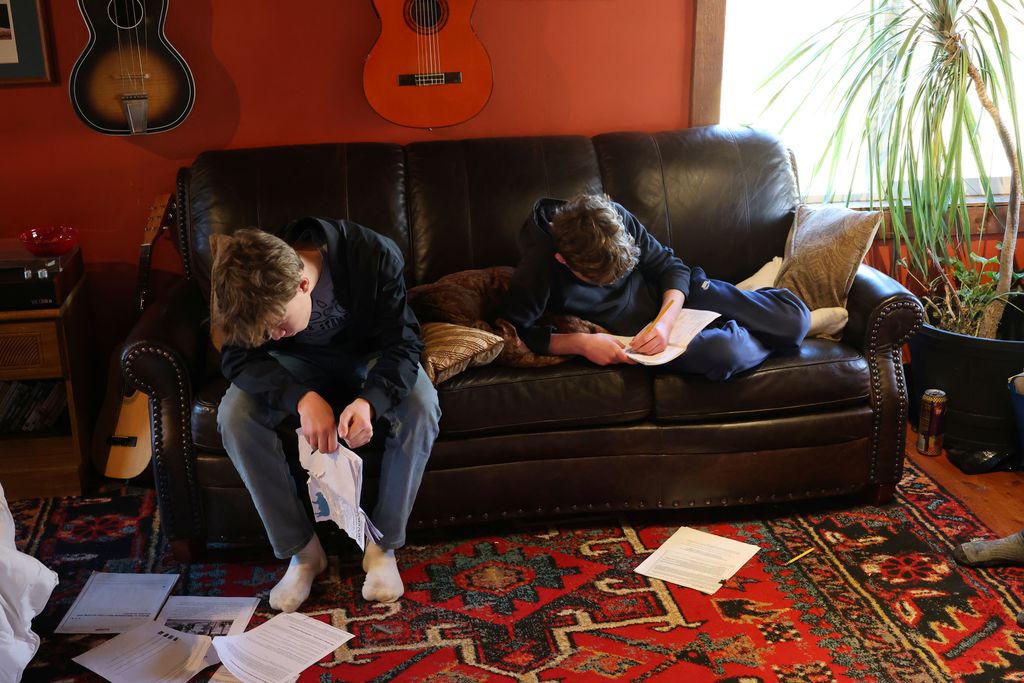 Students learning about the differing points of views on wolf conservation