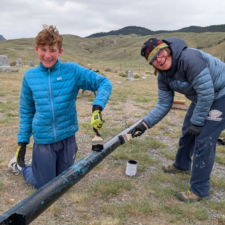 Painting the flag pole