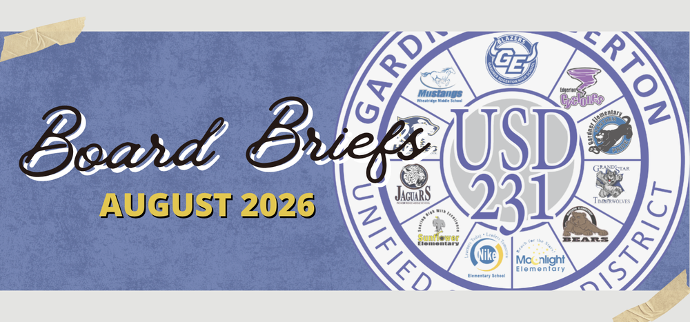 Board Briefs August 2026 with logo and blue background