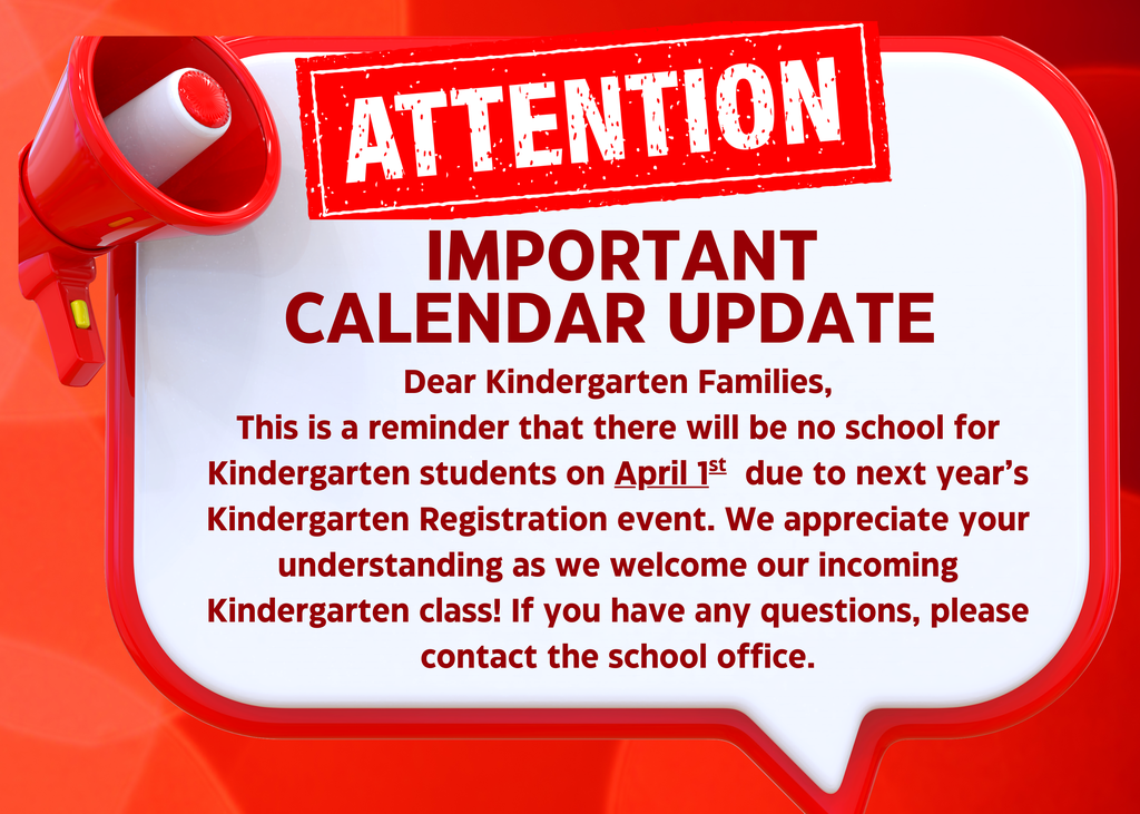 No Kindergarten - 4/1 