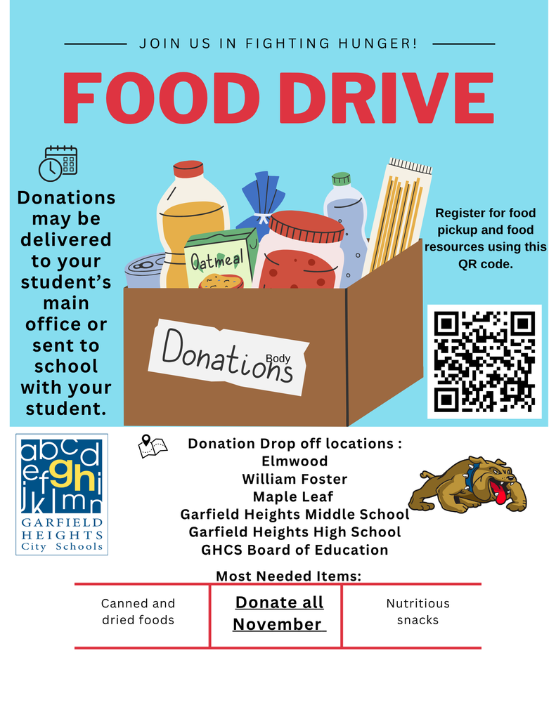 Food Drive November 2025 flyer