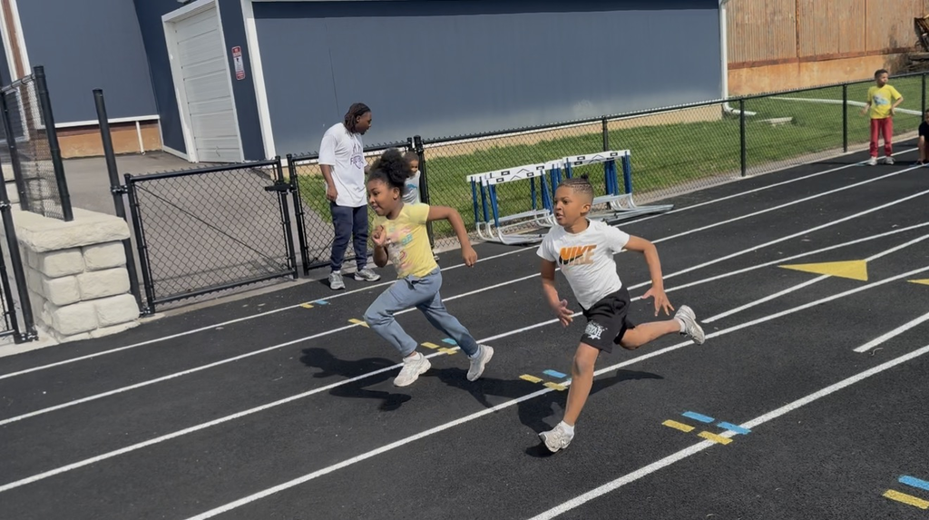 run club photo on track 