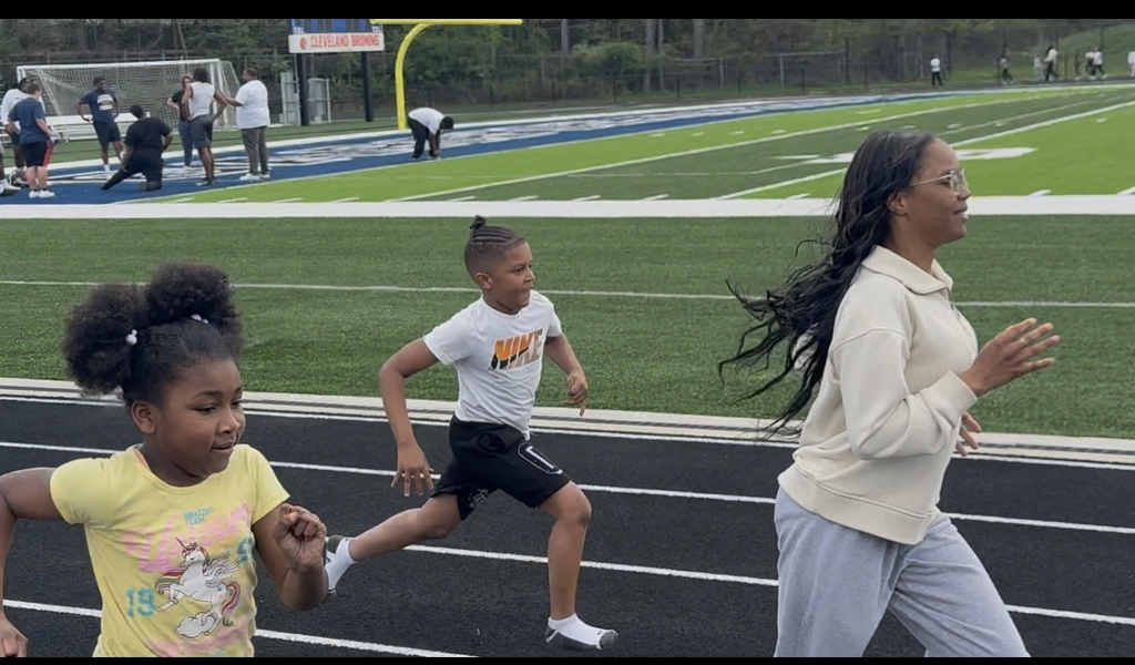 run club photo on track 