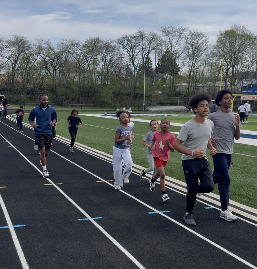 run club photo on track 