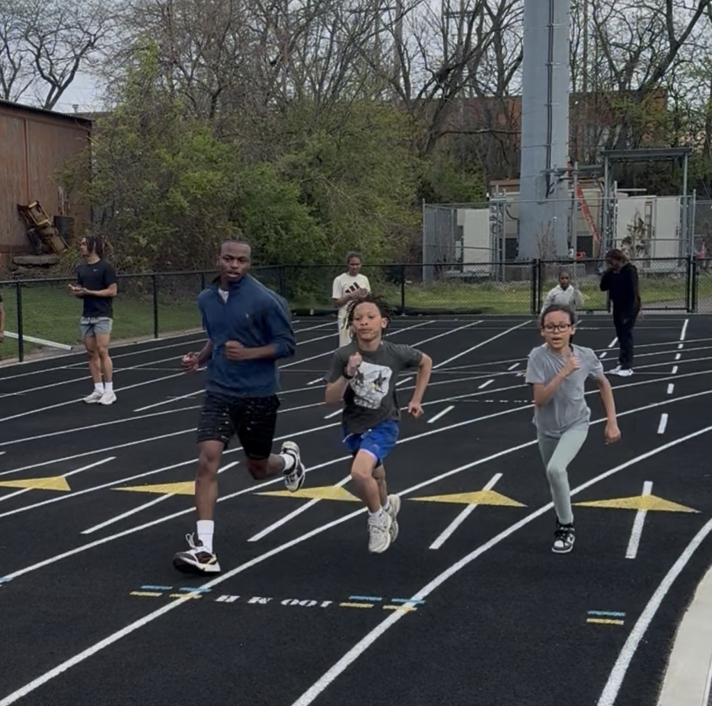 run club photo on track 