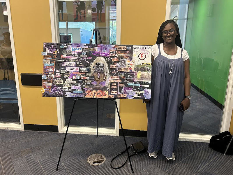 GHHS ART SHOW PHOTOS AT LIBRARY