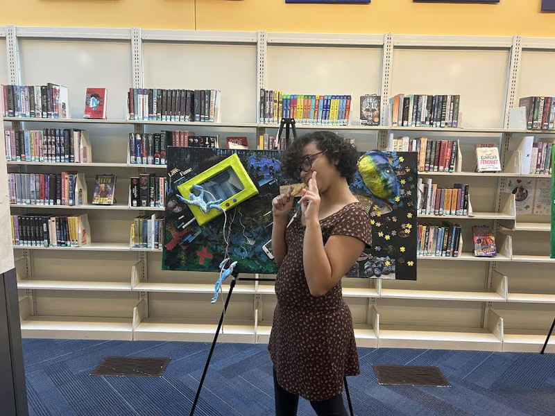 GHHS ART SHOW PHOTOS AT LIBRARY