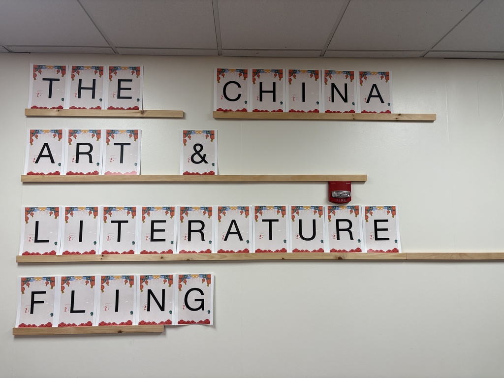 Individual letters that say THE CHINA ART & LITERATURE FLING