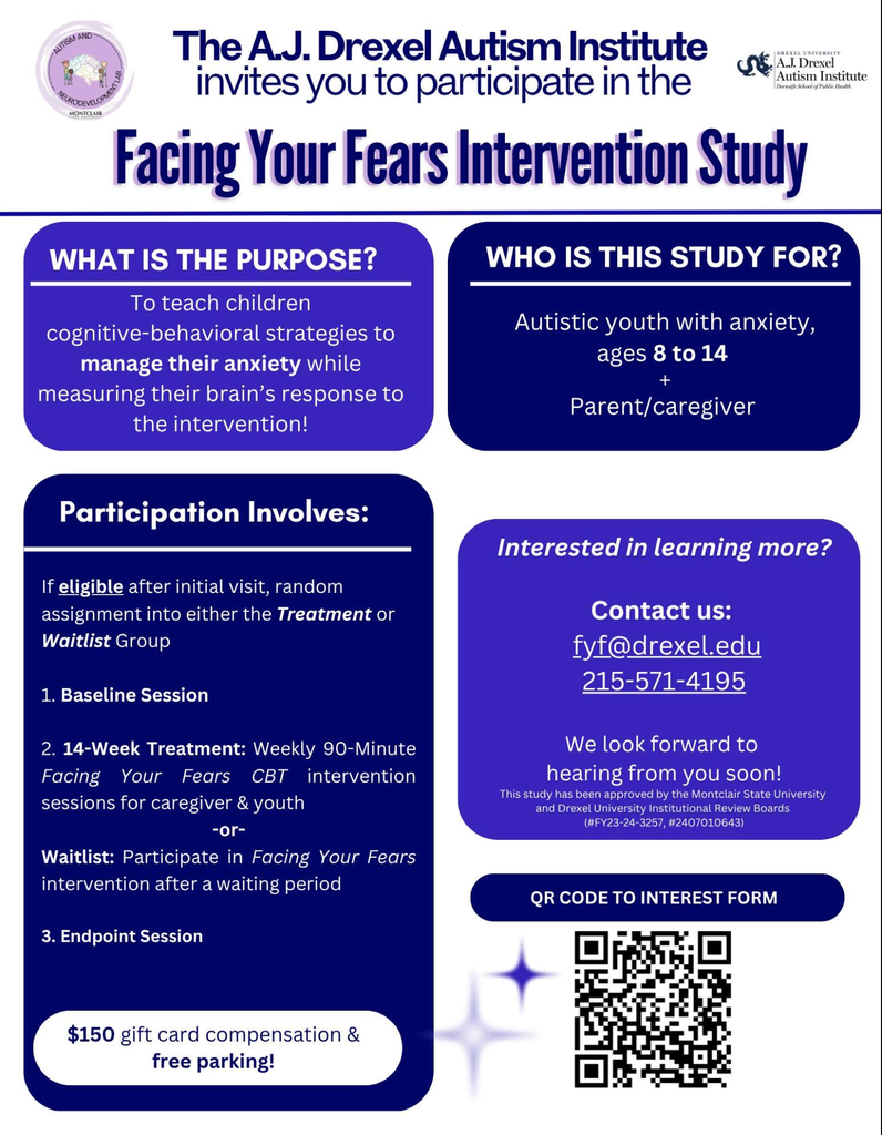 Drexel University Autism & Anxiety study