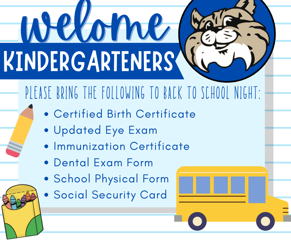 We are so excited to welcome our incoming Kindergarteners! See the attached list for documentation to bring to your Kindergarten Screening or Back to School Night! We're so excited to have you at CDR!