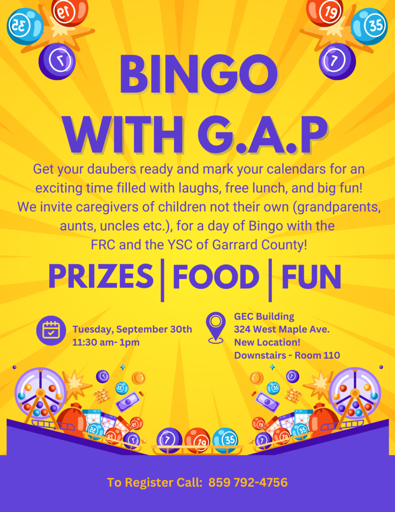 Bingo with GAP See details below!