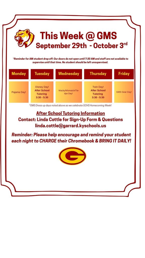 This week at GMS 9.29.25
