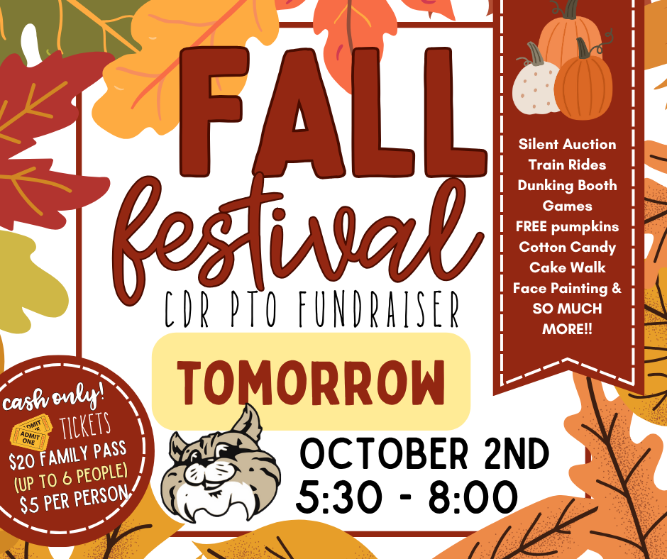 Fall Festival → [TOMORROW] Thursday, October 2nd is the day! 