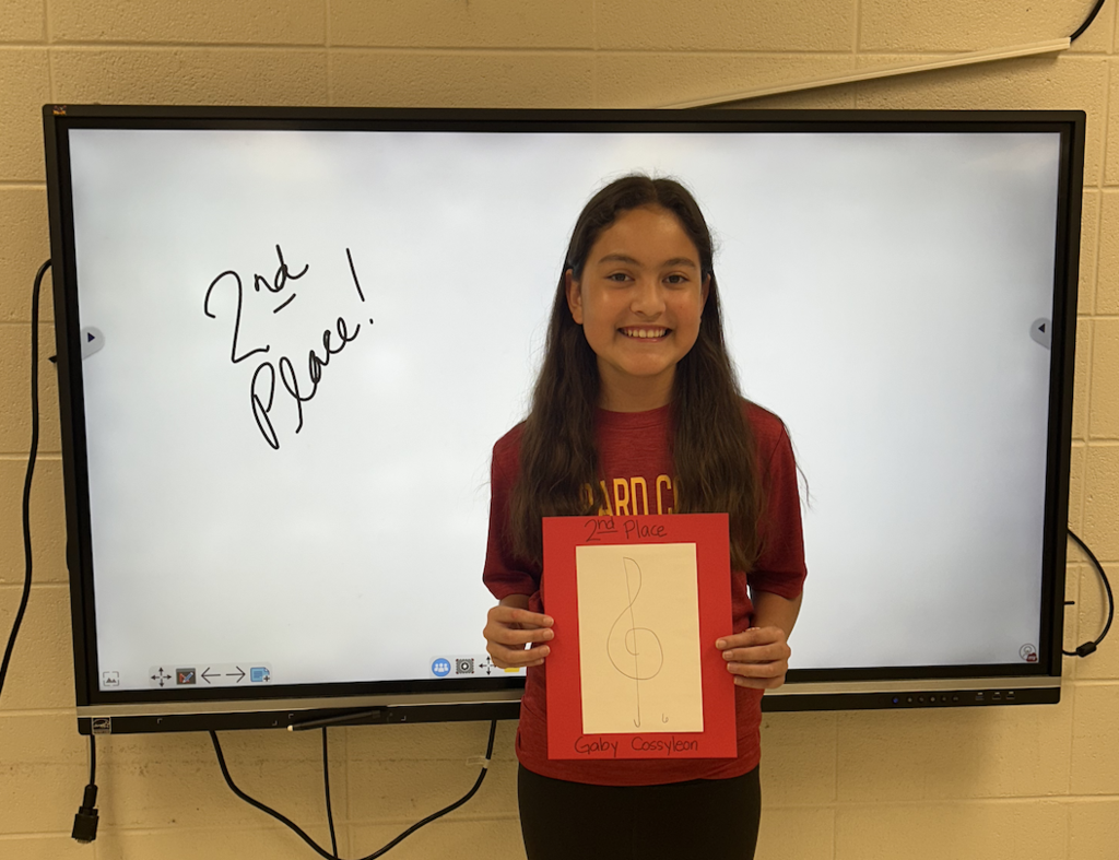 Congratulations to our 5th graders that competed and won the Treble Clef Drawing Competition through music class!