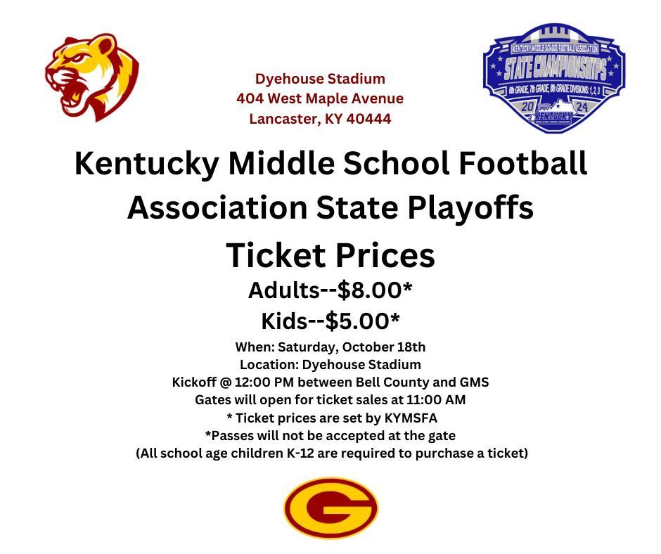 5th/6th Grade Football Team KYMSFA Playoff