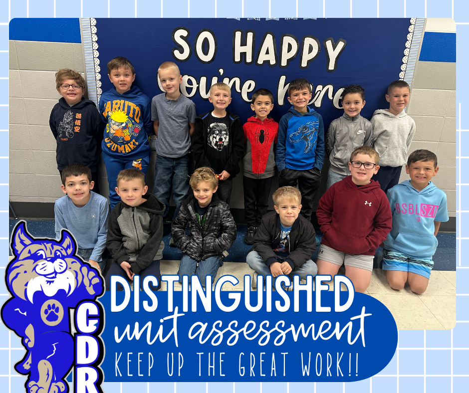 So proud of our 2nd students!! Check out these [DISTINGUISHED] bobcats on their 2nd grade Reading District Unit Assessment! Keep up the great work guys! 