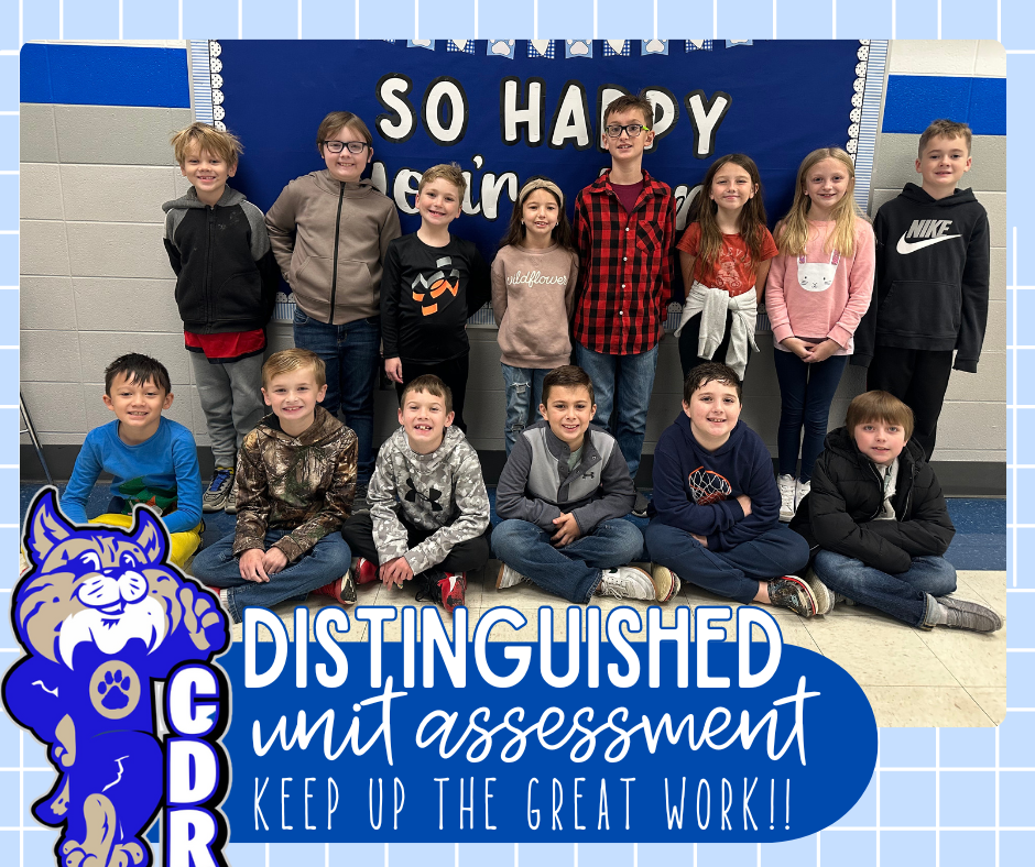 WAY TO GO 3rd Grade! You all rocked that Reading District Unit Assessment! We are so proud of you! Keep up the PAW-SOME work! 