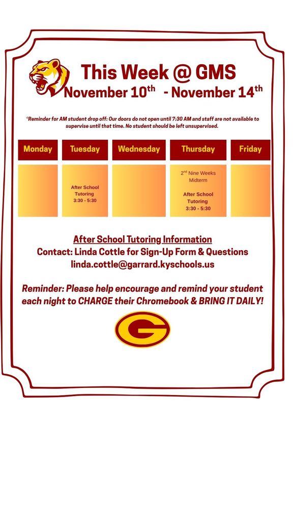 This week at GMS! 11.17.25