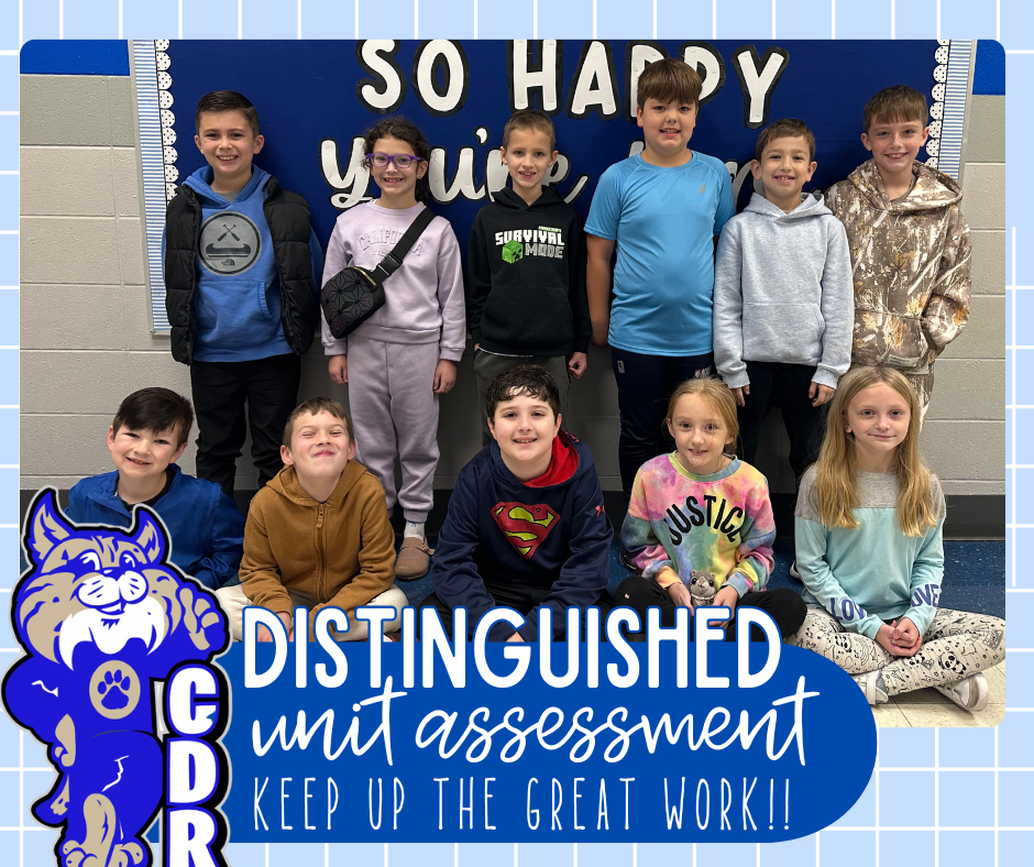 WAY TO GO 3rd Grade!! These bobcats rocked it out on their Reading Unit Assessment! Keep up the AMAZING work! So proud of you all! 
