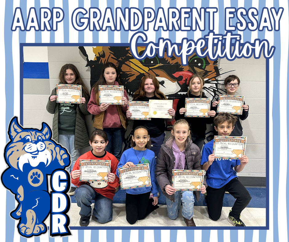 We are SO PROUD of these 5th graders for writing, editing, and submitting an Essay for the annual AARP Grandparent Essay Competition!