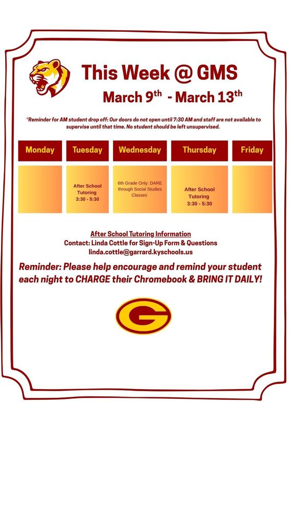 This week at GMS! 3.6.26