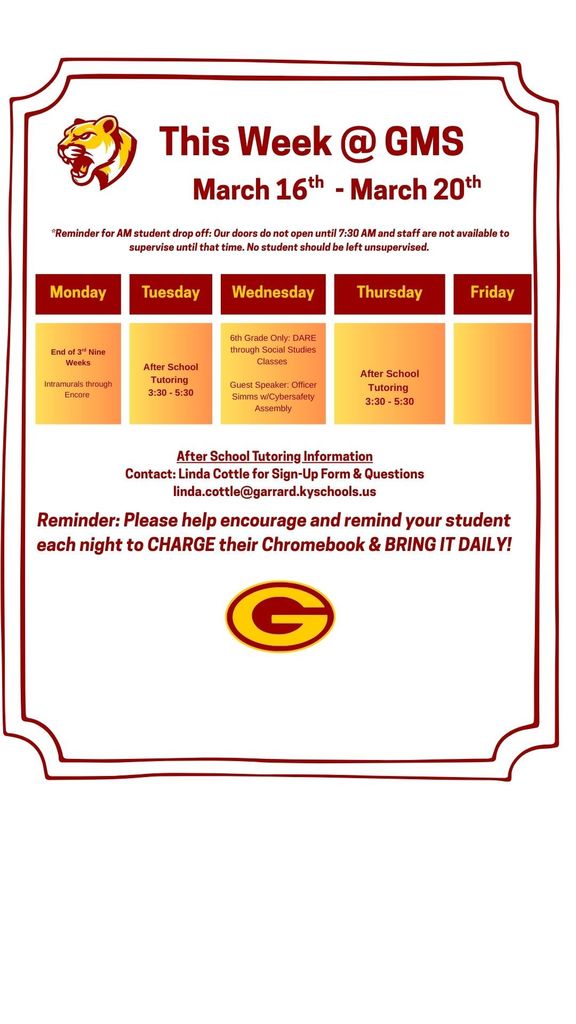 This week at GMS! 3.16.26