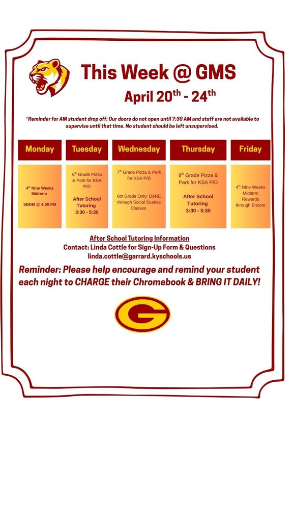 This week at GMS! 4.20.26 