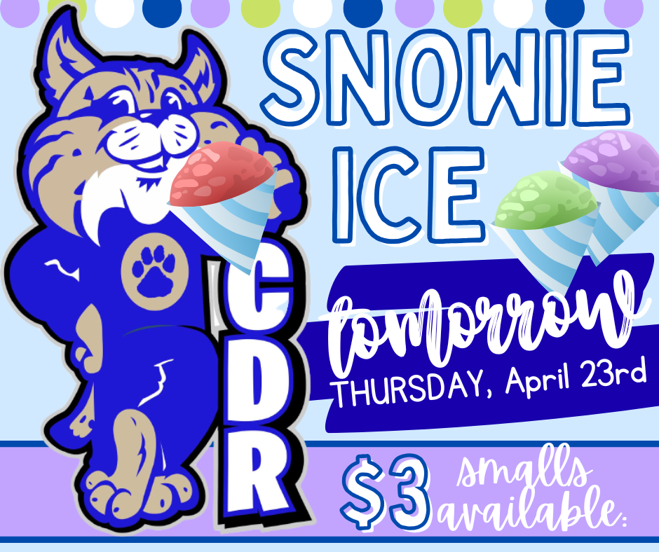 [REMINDER] Snowie Ice [TOMORROW] Thursday, April 23rd