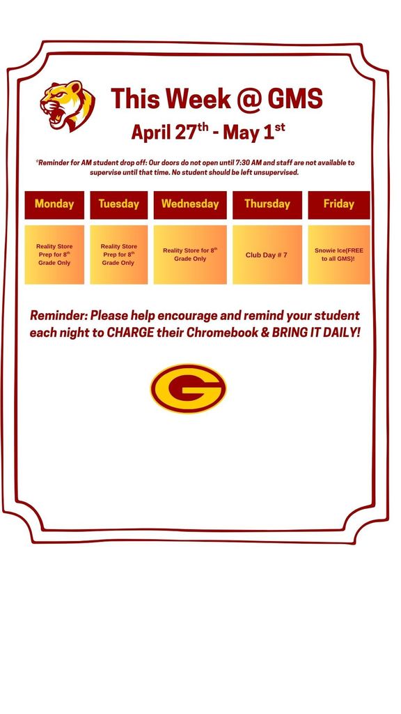 This week at GMS! 4.27.26