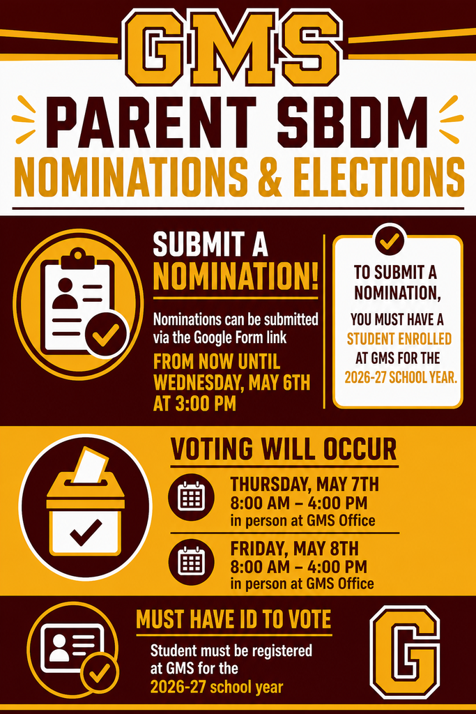 GMS SBDM Parent Nomination for 2026-27 School Year