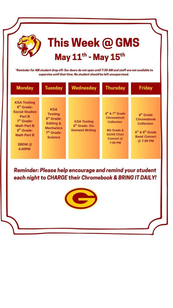 This week at GMS! 5.11.26