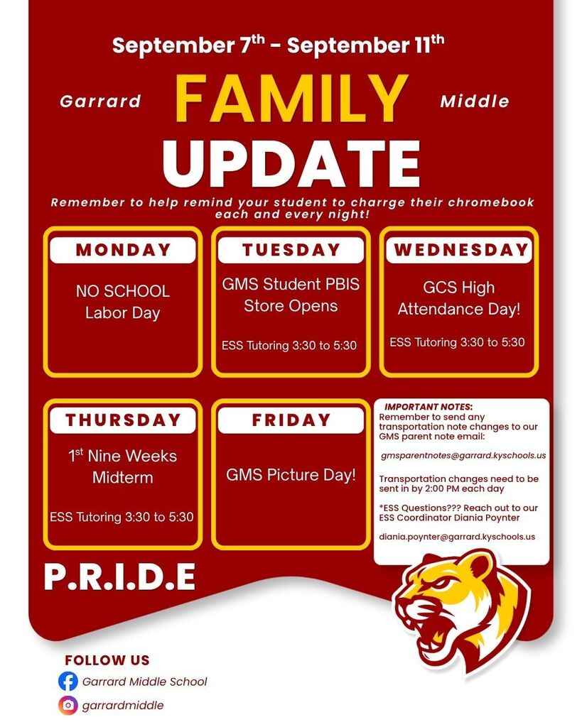 This week at GMS! 9.7.26