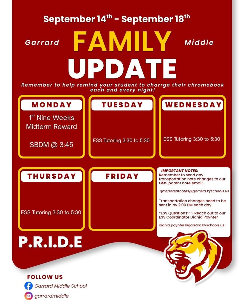 This week at GMS! 9.14.26