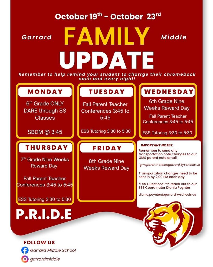 This week at GMS! 10.19.26