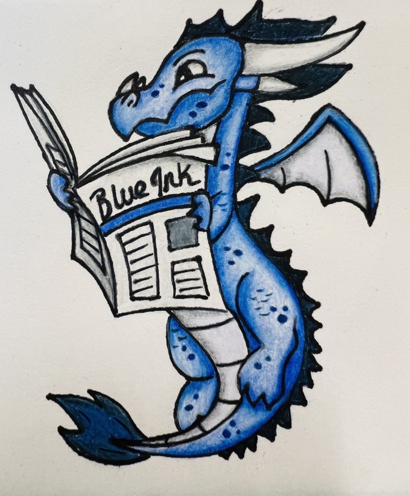 Blue Ink Dragon created by Mrs. Lynsay Granberg