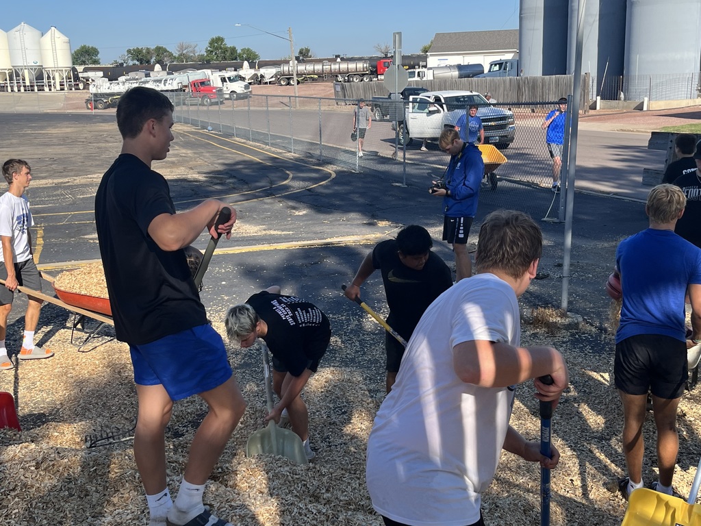 Blue Dragon Football Team Serving Their Community!