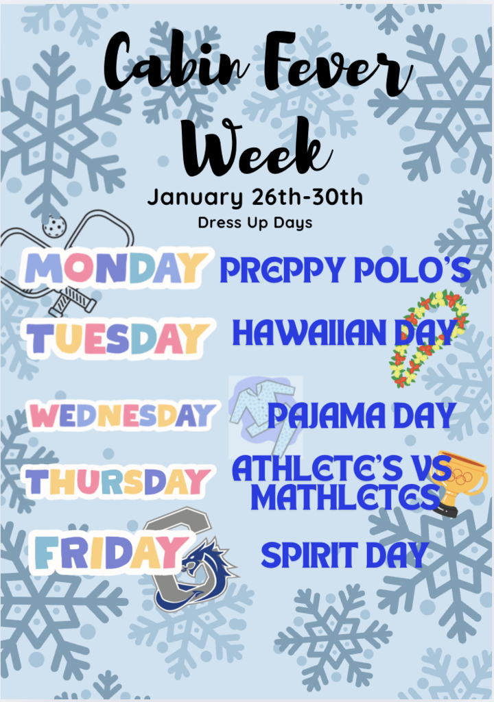 Cabin Fever Week Dress Up Days