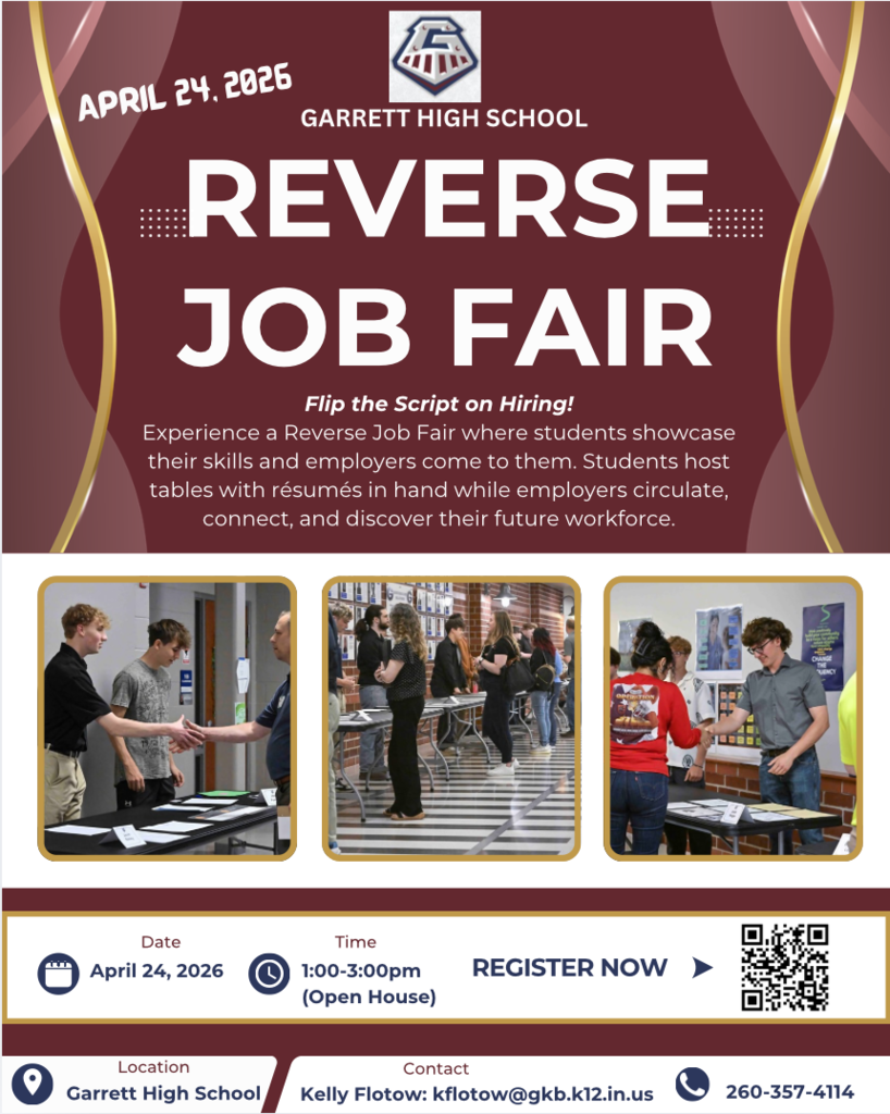 Garrett High School Reverse Job Fair on April 24, 2026