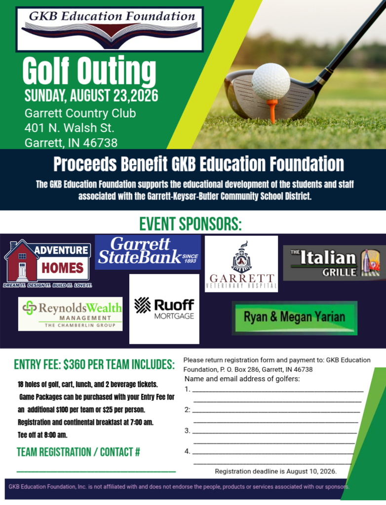 2026 GKB Education Foundation Golf Outing