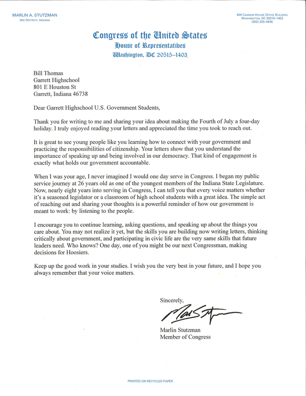 Stutzman letter