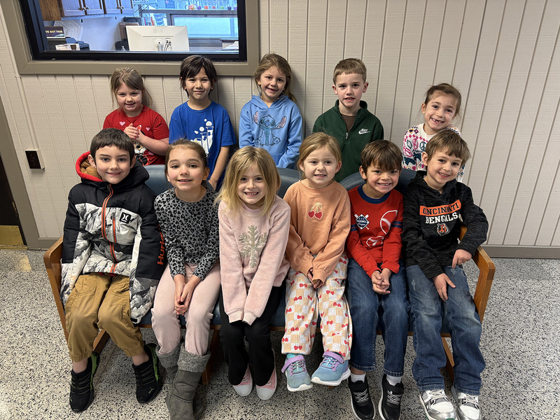 December 2025 JE Ober Students of the Month Kindergarten-1st