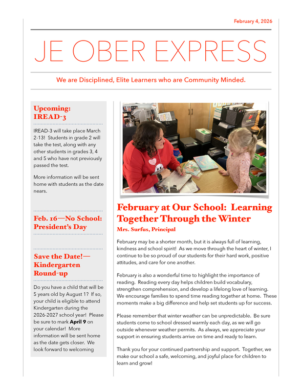 JE Ober February Newsletter