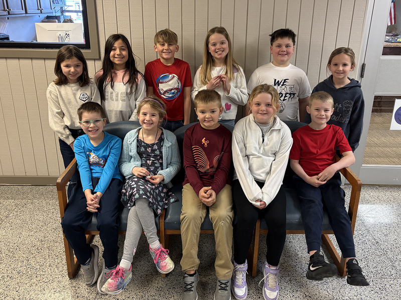 January 2026 JE Ober Students of the Month 2-3 Grade