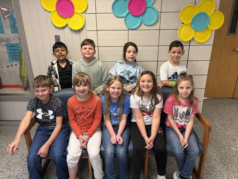 J.E. Ober April 2026 Students of the Month Second and Third Grade