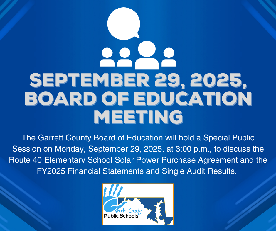 Graphic highlighting a special public session Board meeting, as detailed in the text.
