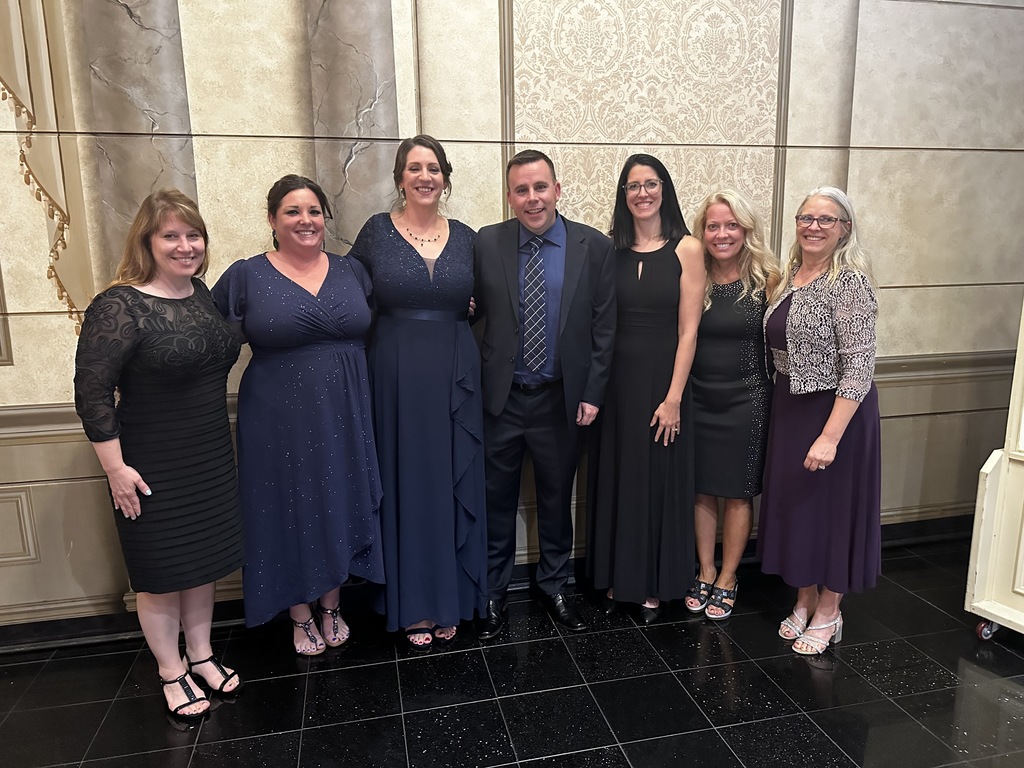 GCPS administrators pose with the GCPS Teacher of the Year at the Maryland State Teacher of the Year Gala.